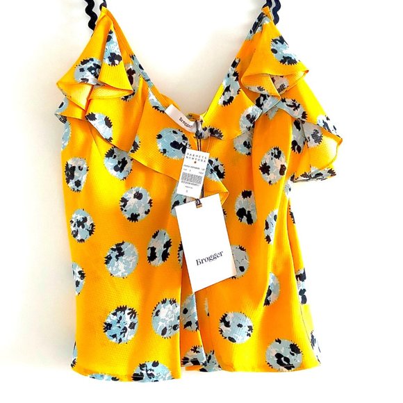 NWT Brøgger Ruffle Trim Floral Cami Top - Picture 3 of 11